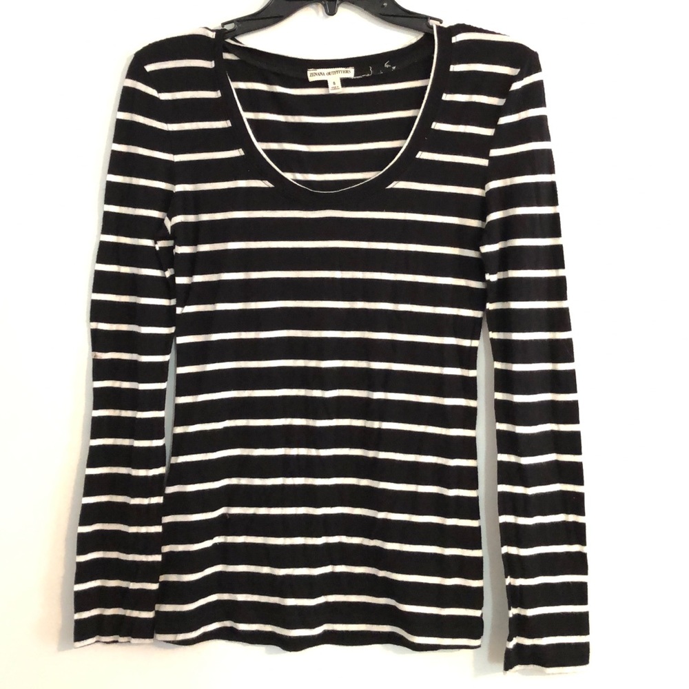 black and white striped long sleeve